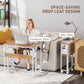 31.5-Inch Folding Computer Desk with Wheels, Portable Rolling Writing Table with Storage Bag & Shelf for Small Spaces and Home Office