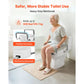 3.5" Raised Toilet Seat with Arms – Elevated Toilet Riser with Padded Handles, 300 lb Capacity