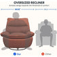 360° Swivel Rocker Recliner Chair – Oversized Armless Lounge Chair with OEKO-TEX Certified Performance Fabric