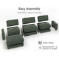 120-Inch L-Shaped Cloud Sectional Sofa with Ottoman – Oversized 4-Seater Deep Seat Chenille Couch, Green