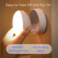 Rechargeable LED Motion Sensor Night Light, USB Round Energy-Saving Wall Lamp for Bedroom, Hallway & Bathroom