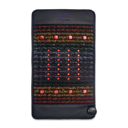 Amethyst Tourmaline Jade Heating Mat with Infrared Heat & Red Light, Crystal Wellness Massage Cushion for Home Relaxation