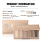 Neutral Nude Matte Eyeshadow Palette with 3 Brushes, Highly Pigmented Eye Makeup