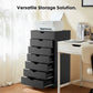 7-Drawer Rolling Storage Cabinet with Wheels, Wooden Chest Dresser & Mobile File Organizer for Bedroom, Office & Living Room
