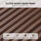 Fluted Wood Nightstand with Charging Station, Storage Drawers & Open Shelf, Bedside Table with 2 AC Outlets, USB-A & USB-C Ports