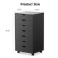 7-Drawer Rolling Storage Cabinet with Wheels, Wooden Chest Dresser & Mobile File Organizer for Bedroom, Office & Living Room