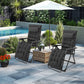 Zero Gravity Reclining Lounge Chair – Portable Folding Outdoor Chair with Removable Cushion & Cup Holder Tray