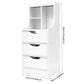 3-Drawer Tall Nightstand, 33.46-Inch Vertical Bedside Storage Cabinet, 27.56 lb Capacity for Bedroom & Study