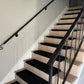 Non-Slip Bullnose Stair Treads, Ultra-Plush Washable Self-Adhesive Carpet Mats for Indoor Steps & Senior Home Safety