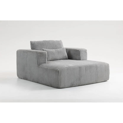 62.6-Inch Convertible Sofa Bed – 1-2 Seater Corduroy Sleeper Couch with 2 Lumbar Pillows for Small Spaces, Green