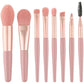 12-Color Matte & Shimmer Eyeshadow Palette with 8 Soft Makeup Brushes, Long-Lasting Glitter Eye Makeup Set