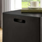Modern Cube Side Table with Built-In Handles, Portable Square Accent End Table for Living Room & Bedroom