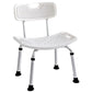 Adjustable Aluminum Shower Chair with Backrest & Armrests – 330 lb Capacity