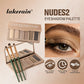Neutral Nude Matte Eyeshadow Palette with 3 Brushes, Highly Pigmented Eye Makeup