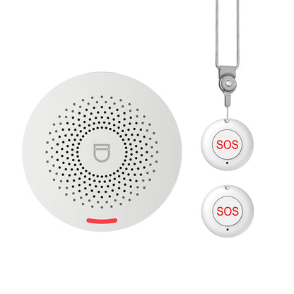 Smart WiFi SOS Emergency Button – Tuya Home Alert System with Adjustable Sound & Light Alarm