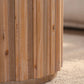 Walnut Round Nesting Coffee Table Set of 2, 19.7" & 27.5" Rustic Farmhouse Wood Tables