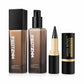 3-Piece Makeup Set, Full Coverage Matte Liquid Foundation & 2 Waterproof Black Gel Eyeliners