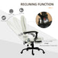 7-Point Vibrating Massage Office Chair with Footrest, High Back Reclining Computer Chair with Lumbar Support & Adjustable Height – White
