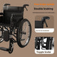 Lightweight Foldable Travel Wheelchair with Hand Brake and Commode Seat