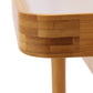 2-Tier Rolling Side Table with Tempered Glass Top, Rattan Shelf & Lockable Wheels for Living Room and Bedroom