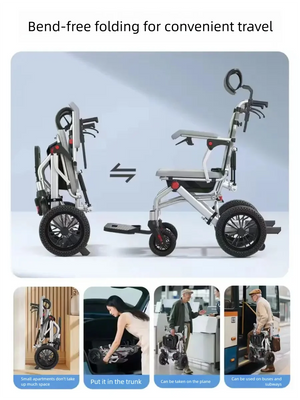 Ultra-Light Portable Folding Travel Wheelchair for Children and Elderly