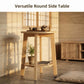 Round Wood Side Table with 2-Tier Storage Shelf, Coffee End Table for Living Room & Bedroom