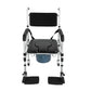 Foldable Rolling Shower Commode Chair – Portable Toilet & Bath Seat with Wheels, 353 lb Capacity