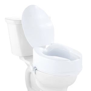 6" Raised Toilet Seat – Universal Toilet Riser with Secure Screw-Lock Design & Toilet Seat, 300 lb Capacity