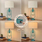 Farmhouse Table Lamps Set of 2 with USB Ports, Industrial Bedside Lamps for Bedroom Nightstands and Living Room End Tables