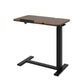 Height Adjustable Overbed Table with Tilting Desktop, Rolling Bedside Laptop Desk with Lockable Casters & Steel Frame for Home Use