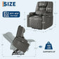 Power Lift Recliner Chair, PU Leather Electric Stand Assist Sofa with Charging Ports, Cup Holders & Power Reclining