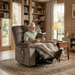 Oversized Power Recliner Chair with Massage & Heat, 41-Inch Wide Electric Reclining Chair with USB Port & Breathable Fabric