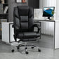 6-Point Vibrating Massage Office Chair with Lumbar Heat, PU Leather Reclining Computer Chair with Footrest & Adjustable Height – Black