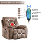 Power Lift Recliner Chair with Massage & Heat, Big & Tall Electric Stand Assist Recliner with Cup Holders, USB Port & Side Pocket