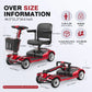 Foldable 4-Wheel Mobility Scooter for Seniors – 20Ah Large Capacity Battery, Adjustable Seat, Electric Travel Scooter, Red