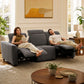 Power Reclining 3-Seater Sofa – Zero Gravity Wall-Hugger Couch with Adjustable Headrests, USB-A & USB-C Charging Ports