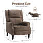 Modern Faux Leather Pushback Recliner Chair, Manual Reclining Armchair for Living Room & Bedroom