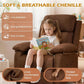 Padded Deep Seat Recliner Chair – Compact Reading Lounge Chair with Side Pockets for Living Room & Small Spaces