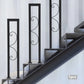 U-Shaped Stair Handrail – Decorative Iron Safety Grab Bar with Pre-Drilled Base for Stairs & Entrances