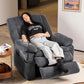 Dual Motor Power Lift Recliner Chair with Heat & Massage, Infinite Position Stand Assist Chair with USB, Cup & Phone Holders – Gray