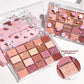 20-Color Cherry Blossom Eyeshadow Palette, Matte & Glitter Pink and Brown Tones, Long-Lasting Pigmented Eye Makeup