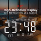 8.8-Inch LED Projection Alarm Clock with 180° Projector, Mirror Display, Dual Alarms, Snooze, Temperature & USB Charging