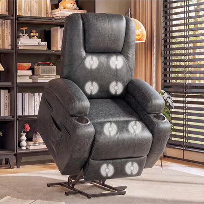 Electric Power Lift Recliner Chair, Adjustable Stand Assist Reclining Sofa Chair for Seniors & Living Room