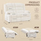 Electric Power Loveseat Recliner, Adjustable 2-Seat Reclining Sofa with Footrests & Charging Port for Living Room