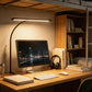 15.75-Inch LED Desk Lamp with Clamp, 100 LEDs, Stepless Dimming, Flexible Gooseneck, USB Powered Task Light