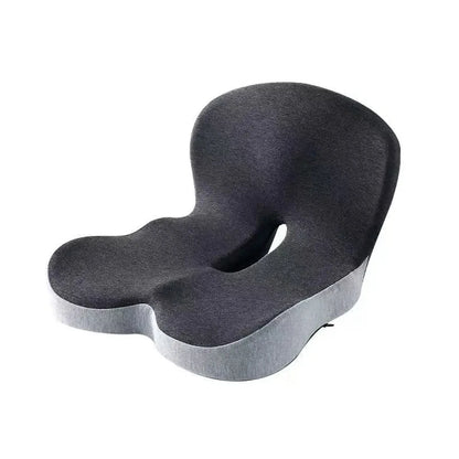 Contoured Ergonomic Lumbar Support Seat Cushion – Soft Pressure Relief Chair Pad with Washable Cover for Office, Home & Long Sitting
