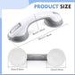 2-Pack Vacuum Suction Shower Grab Bars – Non-Slip Bathroom Safety Handles for Seniors