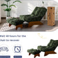 Adjustable Accent Chair with Ottoman – Tufted Upholstered Reclining Lounge Chair with Footrest for Reading & Living Room, Green