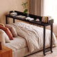 71-Inch Queen/Full Size Overbed Table with Wheels, Mobile Rolling Laptop Computer Desk with Heavy-Duty Metal Frame for Bedroom
