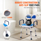 360° Swivel Shower Chair – Height Adjustable Bath Seat with Armrests, Backrest & Non-Slip Feet for Seniors
